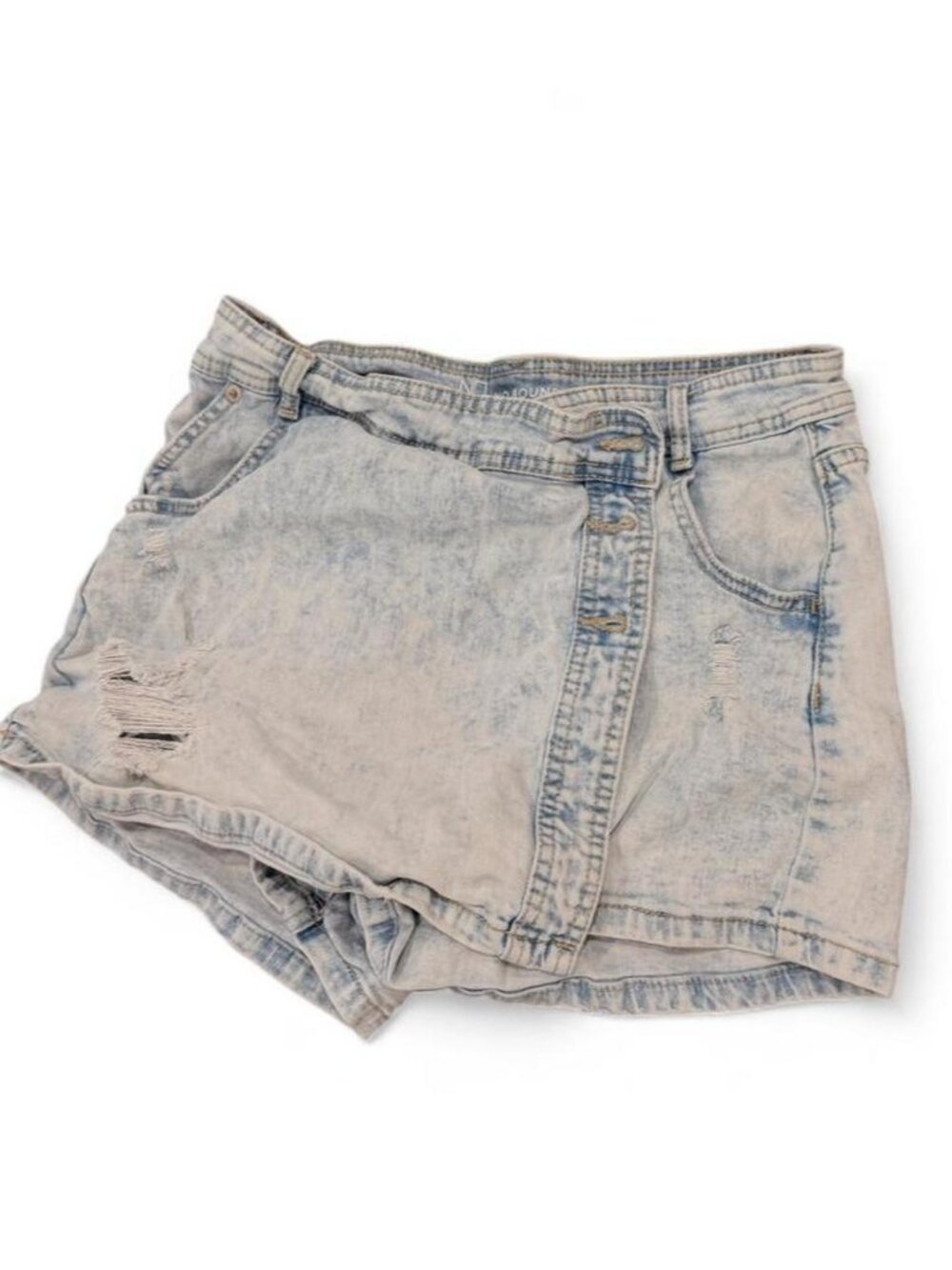 No Boundaries Light Blue Denim Skort L